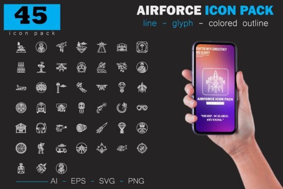 Airforce Icon Pack: Graphics and Icons for Bold Design