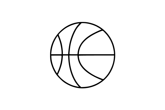 Basketball Outline Line Art Graphics
