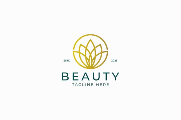 Beauty Logo Yoga and Spa Business Lotus Graphics