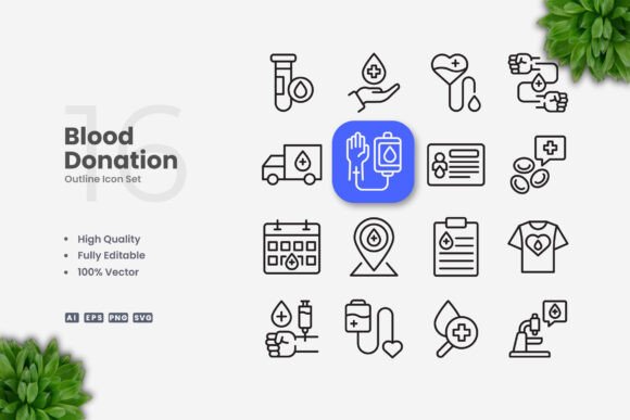 Blood Donation Icons: Graphics and Icons for Real Projects