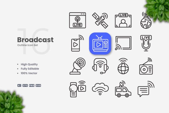 Broadcast Icons: Graphics and Icons for Digital Sellers