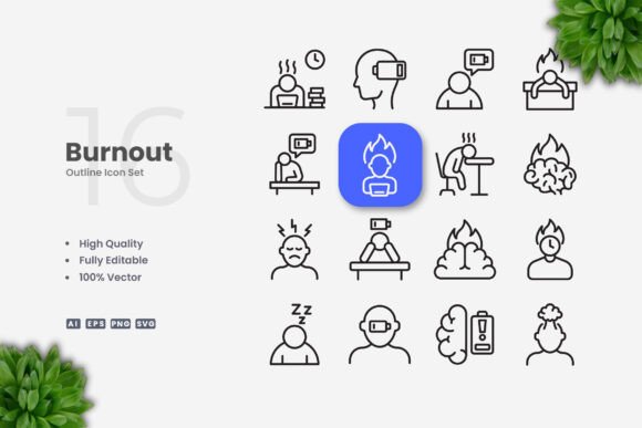 Burnout Icons: Graphics and Icons for Modern Design