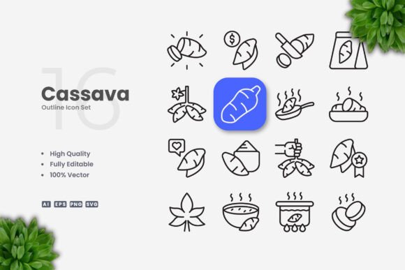 Cassava Icons: Graphics for Real Crafting