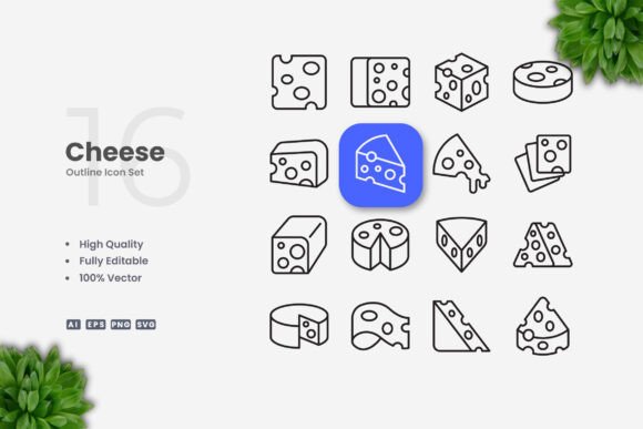 Cheese Icons: Graphics and Icons for Creative Design