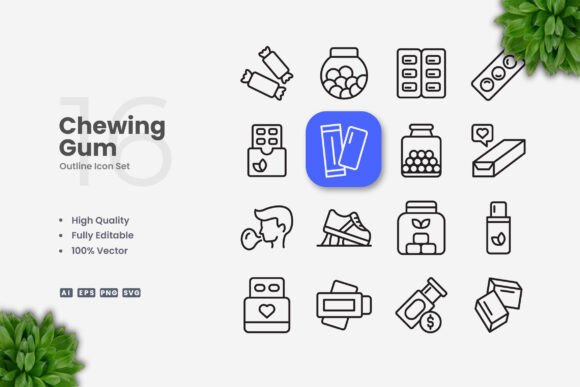 Chewing Gum Icons Review