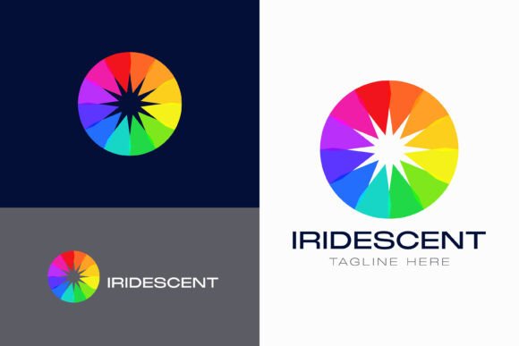 Circular Iridescent Logo Iris Eye Color
