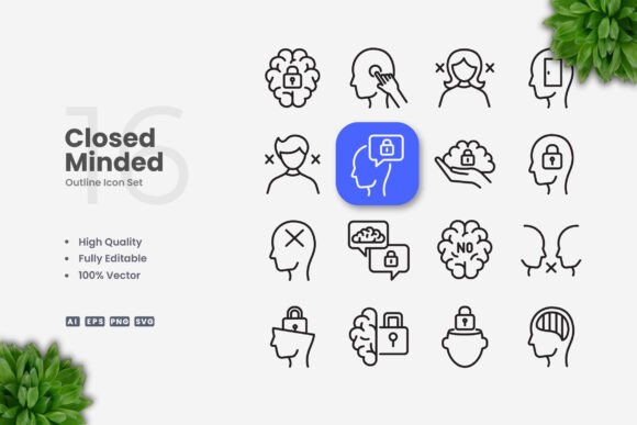 Closed Minded Icons: Graphics and Icons for Modern Design