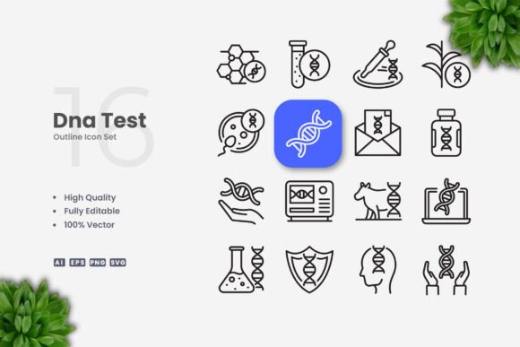 Dna Test Icons: Graphics and Icons for Crafting