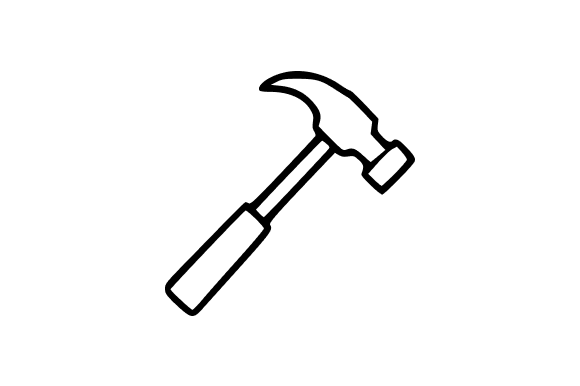 Sketch of a Claw Hammer Line Art