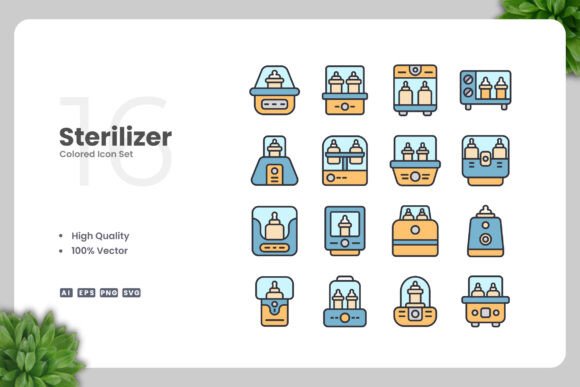 Sterilizer Colored Icons Review
