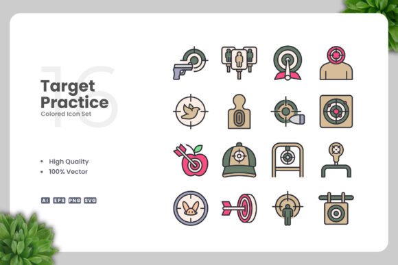 Target Practice Colored Icons