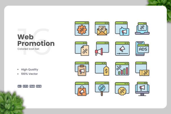 Web Promotion Colored Icons