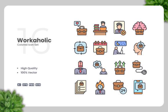Workaholic Colored Icons Review